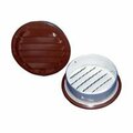 Maurice Franklin 6 in. Louver with Screen Aluminum Round, Brown - 0.3 4538922
